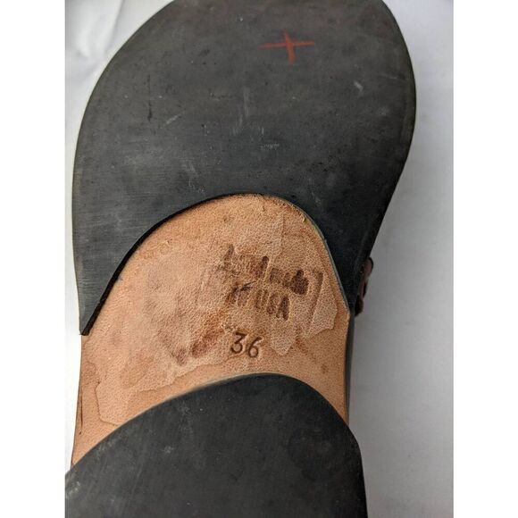 Cydwoq Vintage Leather Brown Strappy Handmade Mary Jane Shoes Size 36 EU 6 US Ma - Picture 7 of 8